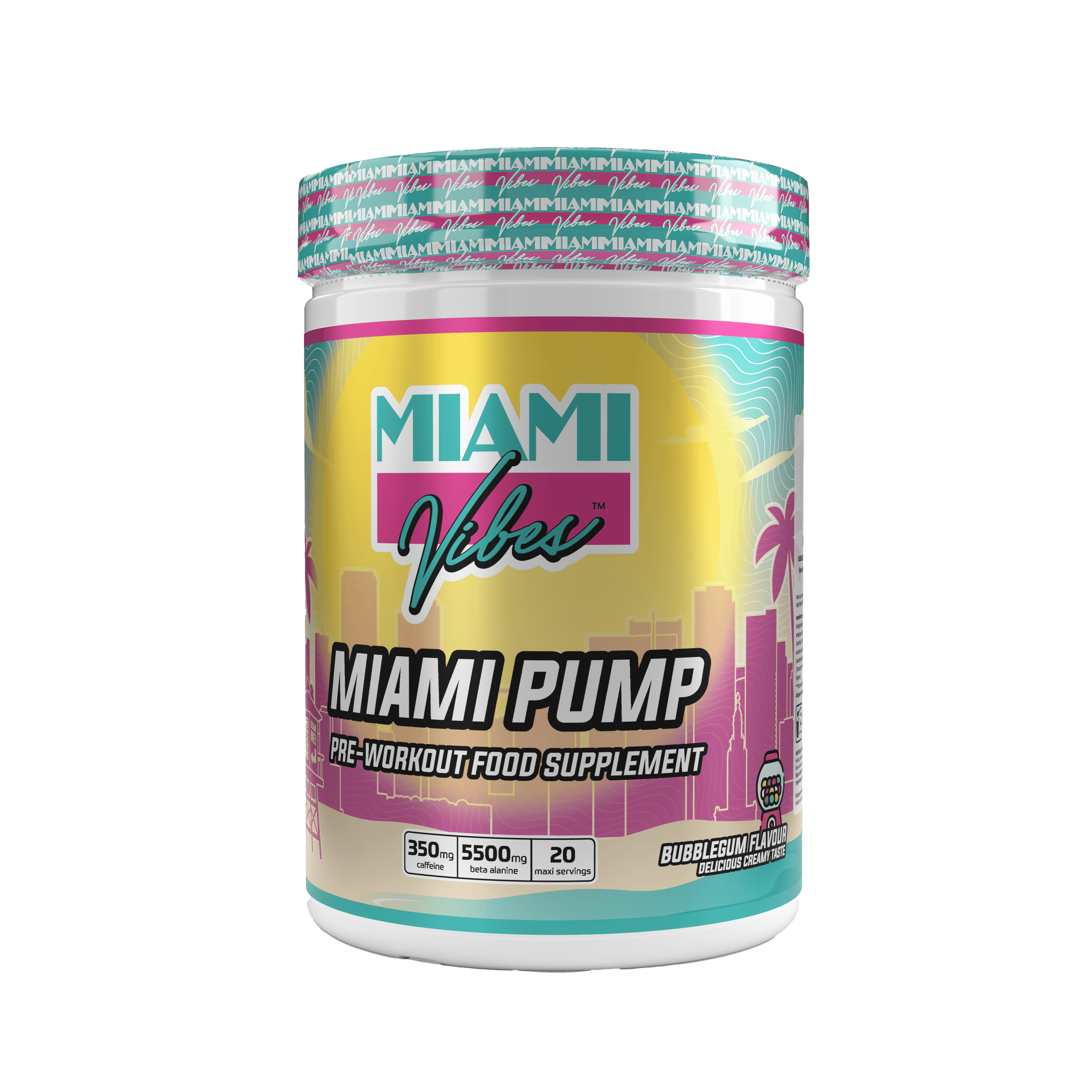 Miami Pump Предтренировъчна хранителна добавка - Miami Vibes - Thumbnail 1