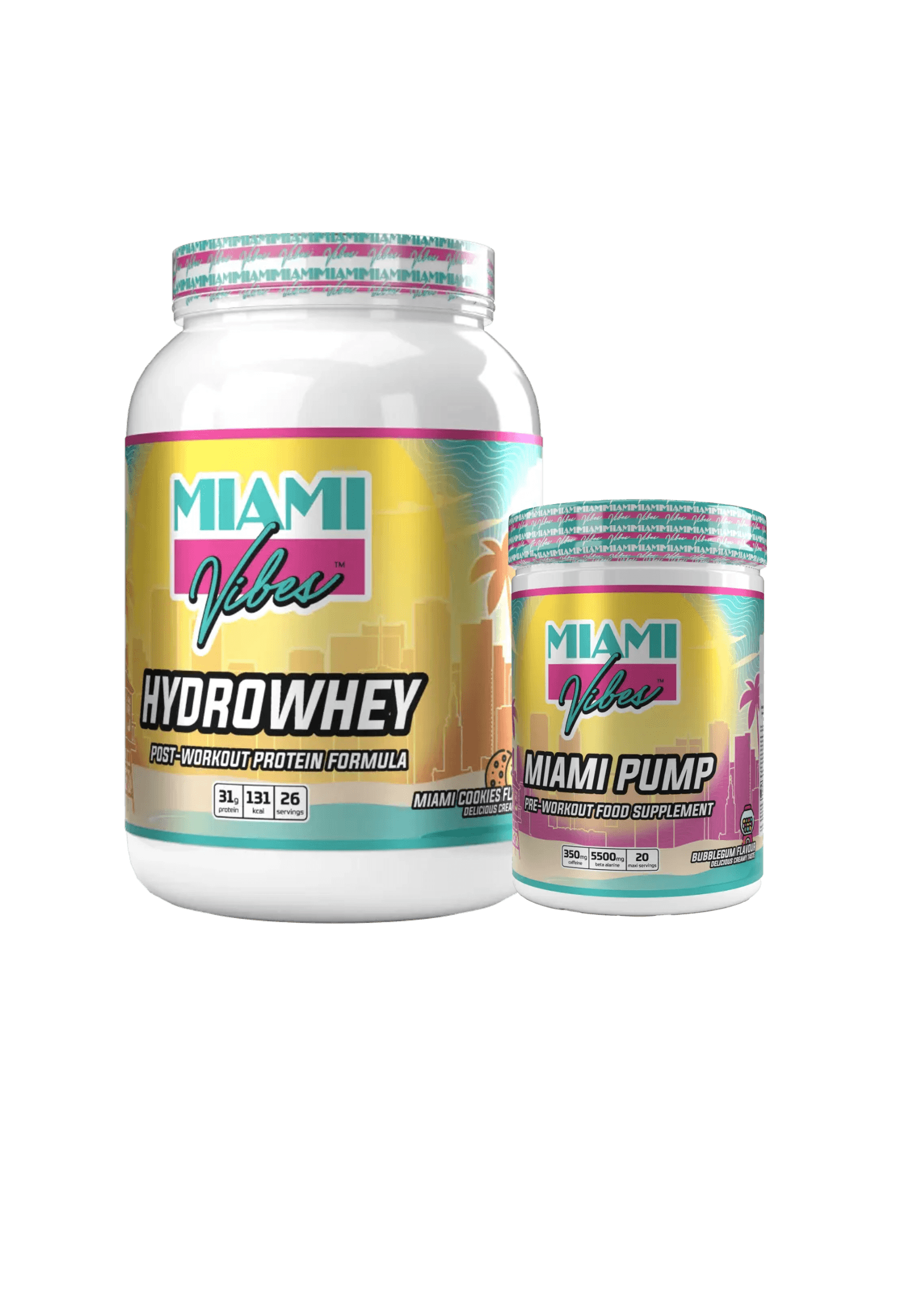 Miami Vibes Muscle & Energy Pack - Hydro Whey Протеин + Miami Pump Предтренировъчна Формула