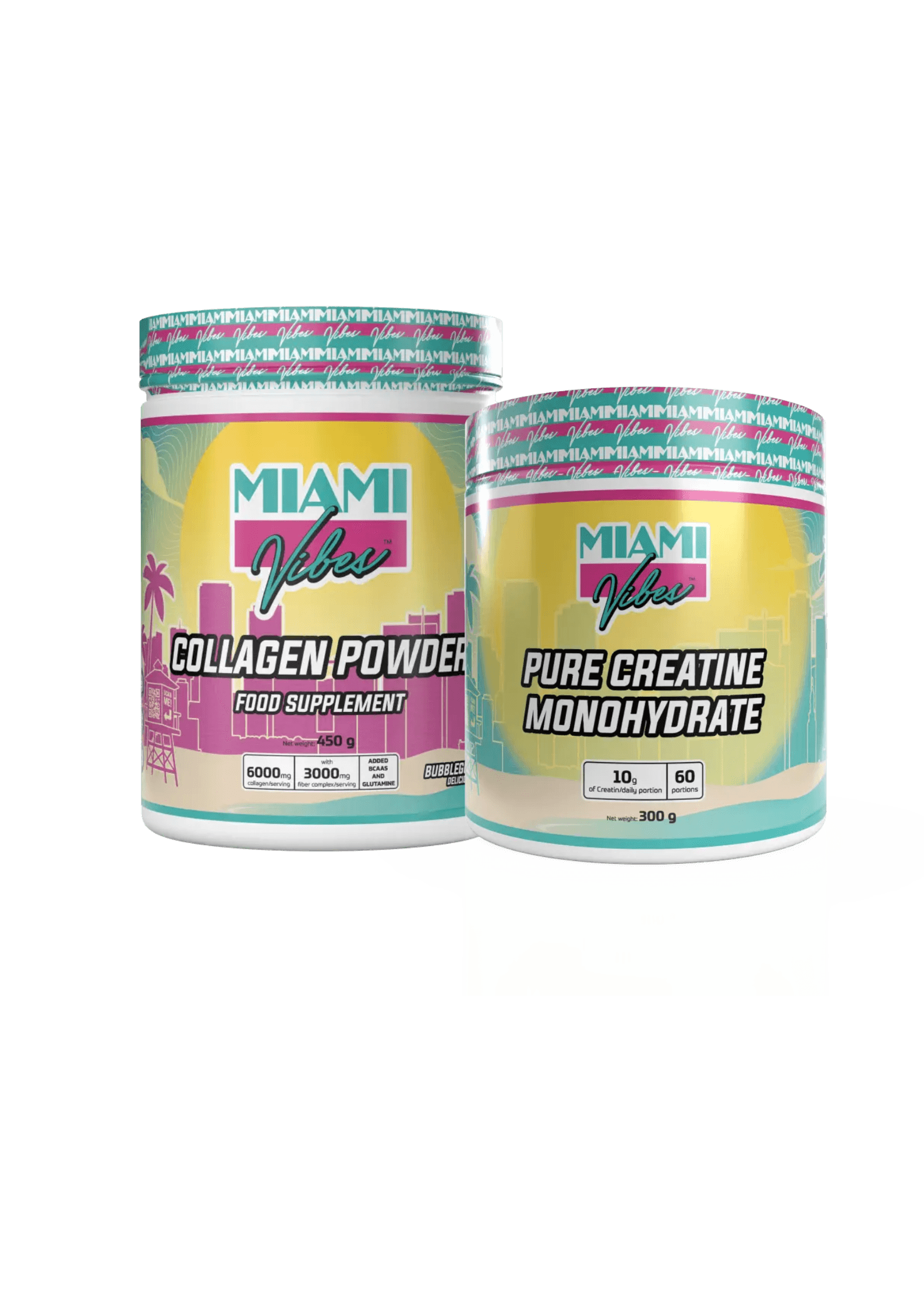 Miami Vibes Strength & Wellness Pack Креатин монохидрат + Колаген на прах – Miami Vibes - Image 1